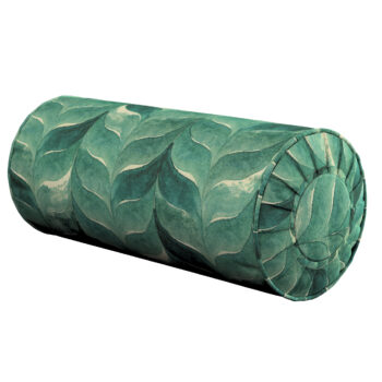 Valček so záložkami, smaragdovo - zelený vzor na plátne, Ø 20 x 50 cm, Abigail, 143-16