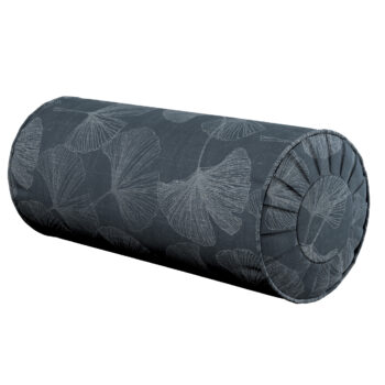 Valček so záložkami, strieborné listy ginka na grafitovom podklade, Ø 20 x 50 cm, Flowers, 143-52