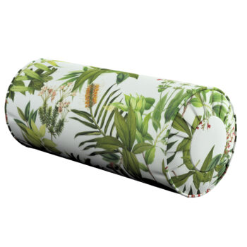 Valček so záložkami, zeleno - červené rastliny na bielom podklade, Ø 20 x 50 cm, Tropical Island, 143-69