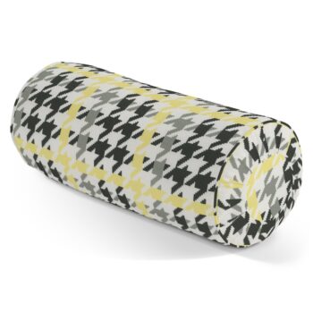 Valček so záložkami, žlto - čierne pepito, Ø 20 x 50 cm, Výpredaj, 137-79