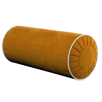 Vankúš na kolieskach s výstupkami s lemovaním, Sennepsgul, Velvet, 704-23