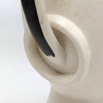 Váza KARE Face Pot, výška 30 cm, glazovaná kamenina, maľovaná