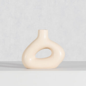 Váza Unico 16cm beige, 17,5 x 6,5 x 16 cm