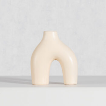 Váza Unico 18cm beige, 15,5 x 6,5 x 18 cm