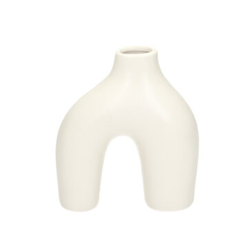 Váza Unico 18cm white, 15,5 x 6,5 x 18 cm