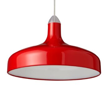 Veľká závesná lampa Brasilia v červenej