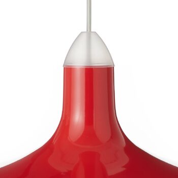 Veľká závesná lampa Brasilia v červenej