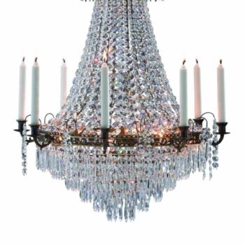 Veľkolepý sviečkový visiaci luster Läckö 66 cm
