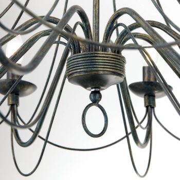 Veľký 8-pl. visiaci luster CLARA vidiecky dom