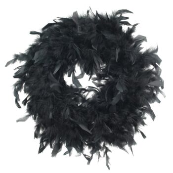 Veniec Feathers ⌀40cm čierna, 40 x 5 cm