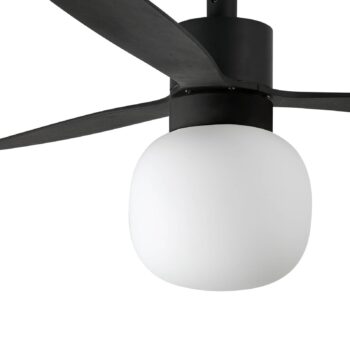 Ventilátor Amelia Ball LED svietidlo čierna