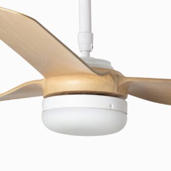 Ventilátor Punt M DC LED biela/drevo svetlá