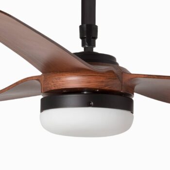 Ventilátor Punt M DC LED čierna/drevo tmavá