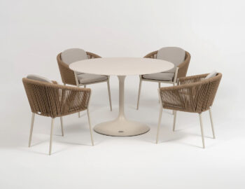 Verona okrúhly stôl Ø120 cm slonovinový