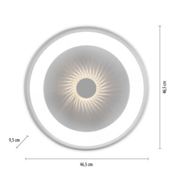 Vertigo LED stropné svietidlo, CCT, Ø 46,5 cm, biela