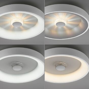 Vertigo LED stropné svietidlo, CCT, Ø 46,5 cm, biela