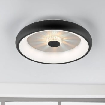 Vertigo LED stropné svietidlo, CCT, Ø 46,5 cm, čierna