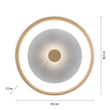Vertigo LED stropné svietidlo, CCT, Ø 46,5 cm, mosadz