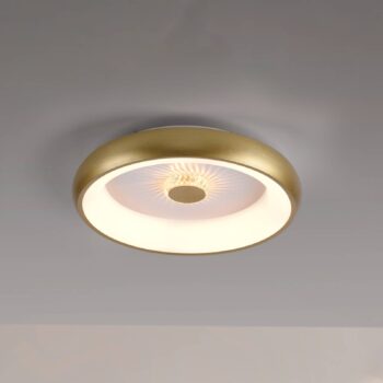 Vertigo LED stropné svietidlo, CCT, Ø 46,5 cm, mosadz
