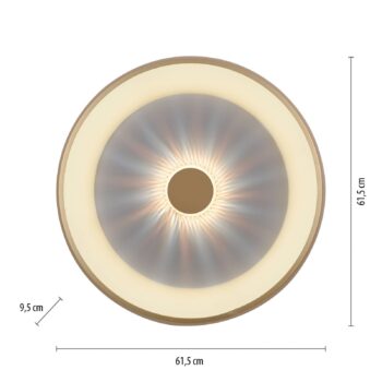 Vertigo LED stropné svietidlo, CCT, Ø 61,5 cm, mosadz