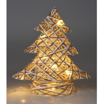 Vianočný LED stromček Greyse sivá, 30 cm
