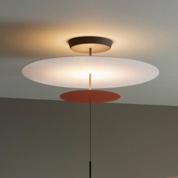 Vibia Flat závesné LED 3-pl. Ø 90 cm terakota