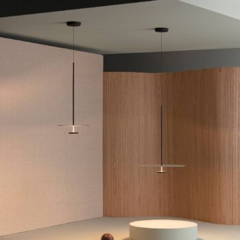 Vibia Flat závesné LED svetlo 1-pl. Ø 55cm sivá L1