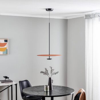Vibia Flat závesné LED svetlo 1pl. Ø 55cm terakota