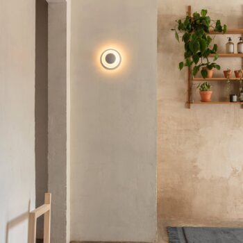 Vibia Top nástenné LED svietidlo Ø 17 cm biela