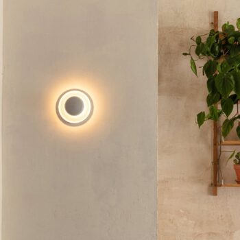 Vibia Top nástenné LED svietidlo Ø 17 cm biela