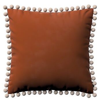 Viera s brmbolcami, Terracotta, 45 x 45 cm, Velvet, 704-33