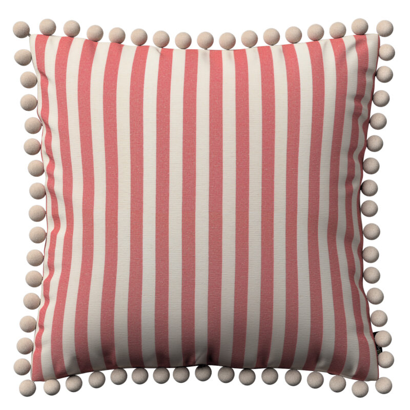 Viera s brmbolcami, červeno-biele prúžky, 45 x 45 cm, Quadro, 136-17 Viera s brmbolcami, červeno-biele prúžky, 45 x 45 cm, Quadro, 136-17