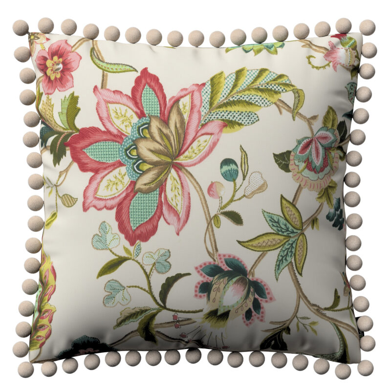 Viera s brmbolcami, farebné kvety, 45 x 45 cm, Londres, 122-00 Viera s brmbolcami, farebné kvety, 45 x 45 cm, Londres, 122-00