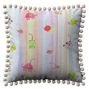 Viera s brmbolcami, farebné zvieratka na farebnom pozadí, 45 x 45 cm, Výpredaj, 151-05