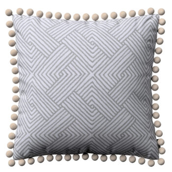 Viera s brmbolcami, geometrické sivé vzory, 45 x 45 cm, Sunny, 143-45