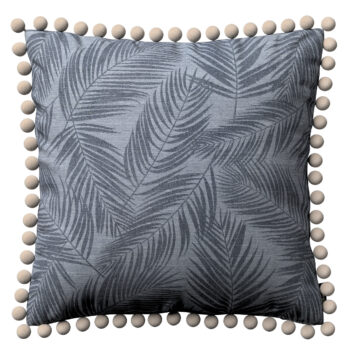 Viera s brmbolcami, grafitové listy na šedo - striebornom pozadí, 45 x 45 cm, Flowers, 143-53