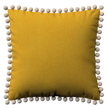 Viera s brmbolcami, horčicový šenil, 45 x 45 cm, Etna, 705-04