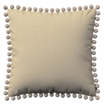 Viera s brmbolcami, krémová, 45 x 45 cm, Chenille, 161-39