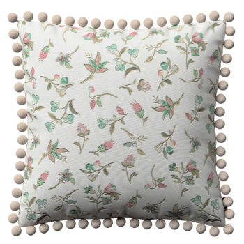 Viera s brmbolcami, malé kvety na svetlom pozadí, 45 x 45 cm, Londres, 122-02