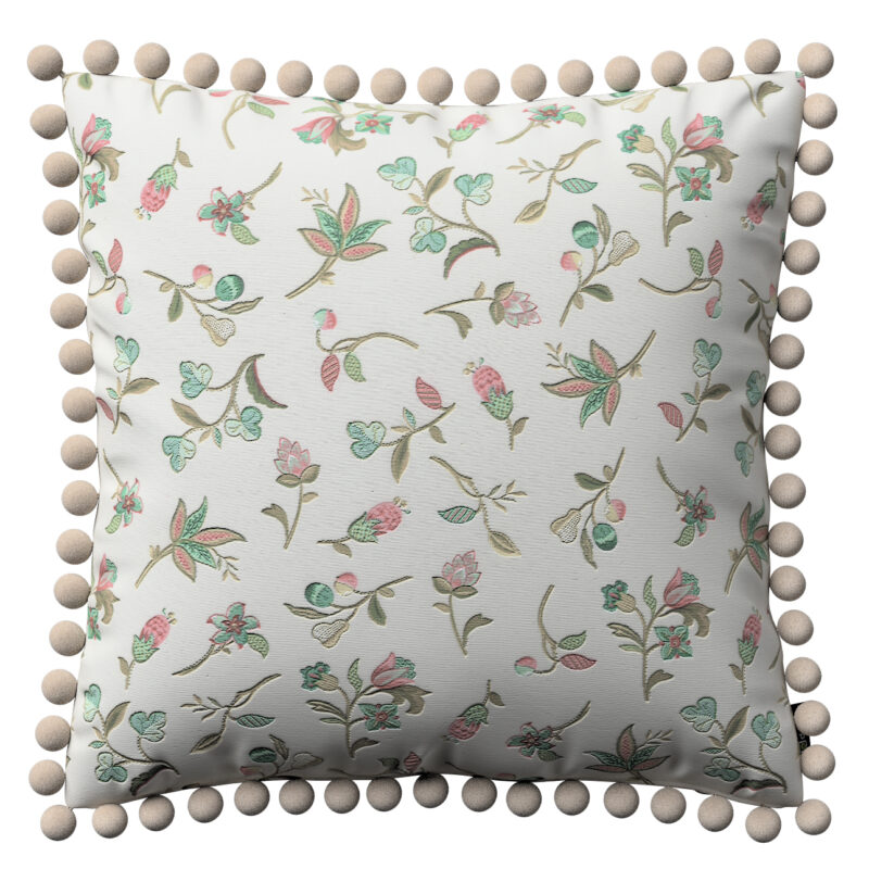 Viera s brmbolcami, malé kvety na svetlom pozadí, 45 x 45 cm, Londres, 122-02 Viera s brmbolcami, malé kvety na svetlom pozadí, 45 x 45 cm, Londres, 122-02