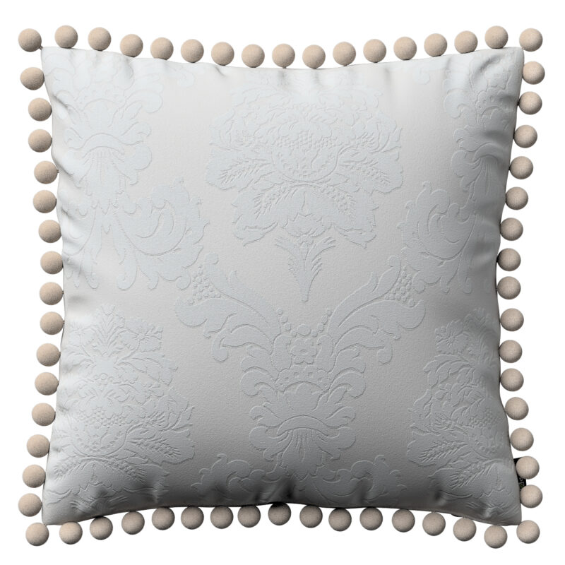 Viera s brmbolcami, sivá, 45 x 45 cm, Damasco, 613-81 Viera s brmbolcami, sivá, 45 x 45 cm, Damasco, 613-81