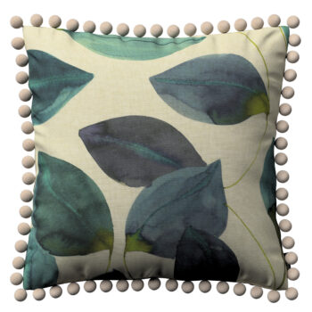 Viera s brmbolcami, smaragdovo - zelené listy s fialovým nádychom na plátne, 45 x 45 cm, Abigail, 143-15