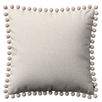 Viera s brmbolcami, svetlo šedá melanž, 45 x 45 cm, Loneta, 133-65