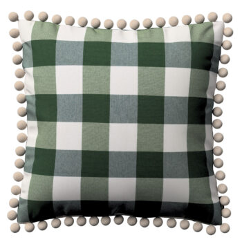 Viera s brmbolcami, zelená a biela kocka (5,5x5,5cm), 45 x 45 cm, Quadro, 144-36