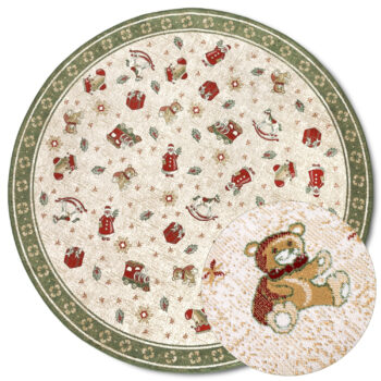 Villeroy & Boch, DOPREDAJ: 200x200 (průměr) kruh cm Kusový koberec Villeroy & Boch Toy's delight se střiženým vlasem 106218 Green, Multicolor, 200x200 (priemer) kruh, zelená, obývacia izba
