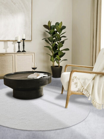 Villeroy & Boch, Kusový koberec Villeroy & Boch 106048 White kruh, 200x200 (priemer) kruh, biela, obývacia izba