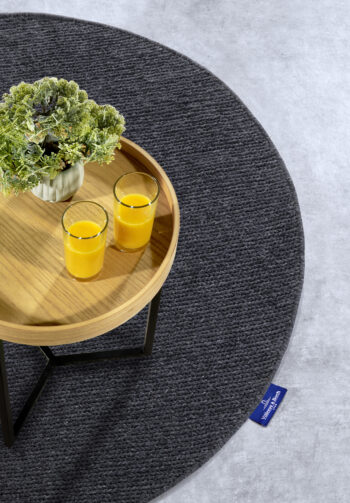 Villeroy & Boch, Kusový koberec Villeroy & Boch 106051 Anthracite kruh, 200x200 (priemer) kruh, šedá, obývacia izba