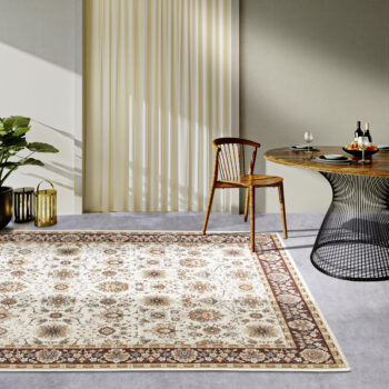 Villeroy & Boch, Kusový koberec Villeroy & Boch 106054 Cream, Brown – na von aj na doma, 160x235, hnedá, chodba / predsieň