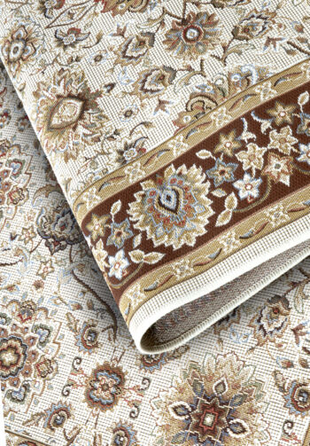 Villeroy & Boch, Kusový koberec Villeroy & Boch 106054 Cream, Brown – na von aj na doma, 160x235, hnedá, chodba / predsieň