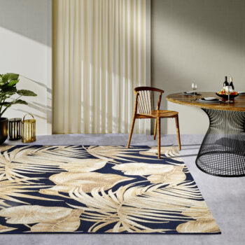 Villeroy & Boch, Kusový koberec Villeroy & Boch 106061 Blue, Gold – na von aj na doma, 120x180, viacfarebná, chodba / predsieň
